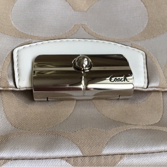 Coach Kristin Signature Shoulder Handbag Hobo Purse (Champagne) - Picture 6 of 9